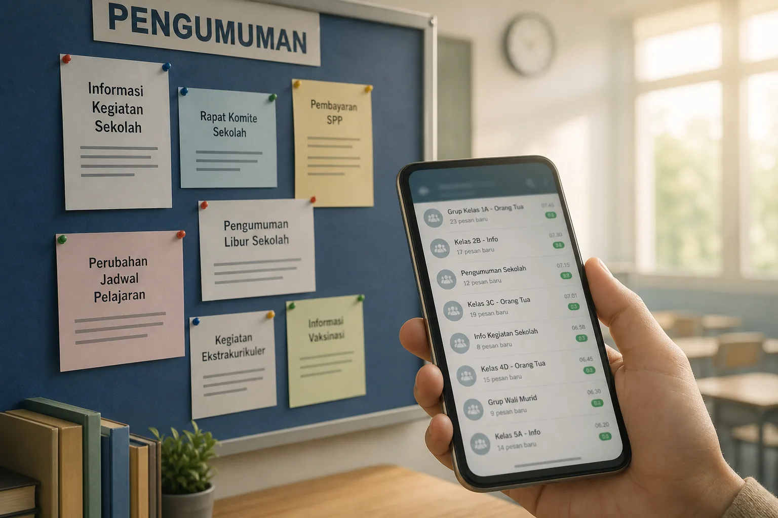 Pengumuman Sekolah yang Tidak Tenggelam di Grup WhatsApp